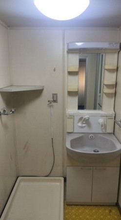大阪市城東区成育、マンションの洗面画像です