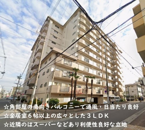 大阪市城東区今福東、マンションの外観画像です