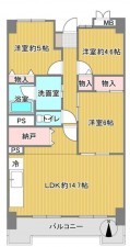 大阪市生野区巽西、マンションの居間画像です