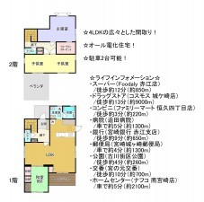 宮崎市恒久、中古一戸建ての間取り画像です