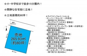 宮崎市中西町、土地の間取り画像です