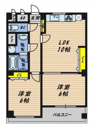大阪市城東区野江、マンションの間取り画像です