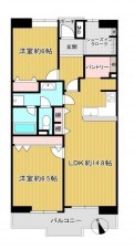 大阪市都島区大東町、マンションの間取り画像です