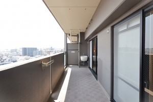 大阪市東成区玉津、マンションのバルコニー画像です