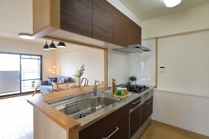 大阪市東成区玉津、マンションのキッチン画像です