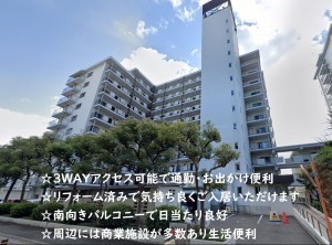 大阪市城東区中央、マンションの外観画像です