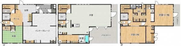 大阪市都島区内代町、中古一戸建ての間取り画像です