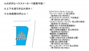 宮崎市佐土原町下田島、土地の間取り画像です