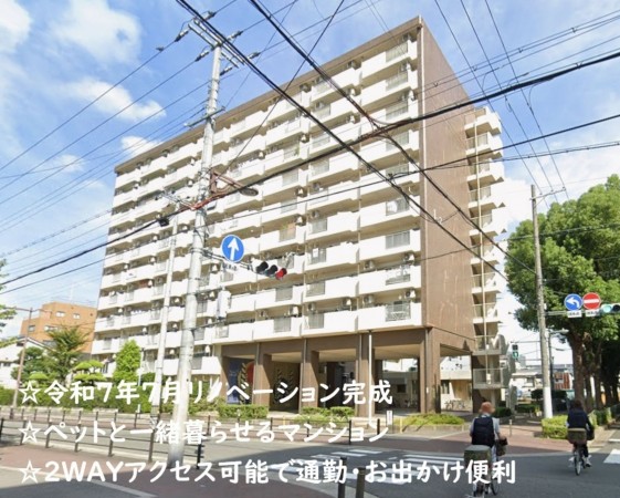 大阪市城東区関目、マンションの外観画像です