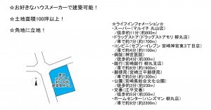 宮崎市神宮、土地の間取り画像です