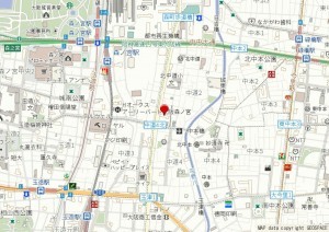 大阪市東成区中道、マンションの地図画像です