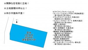 宮崎市村角町、土地の間取り画像です