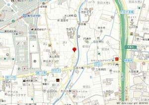 大阪市鶴見区浜、中古一戸建ての地図画像です