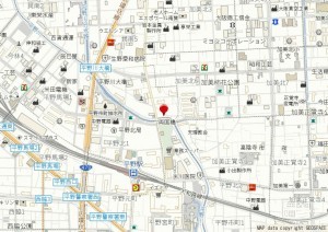 大阪市生野区巽南、中古一戸建ての地図画像です