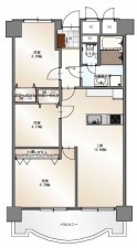大阪市都島区友渕町、マンションの間取り画像です