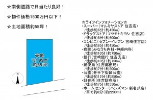 宮崎市島之内、土地の間取り画像です