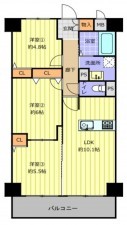 大阪市東成区深江南、マンションの間取り画像です