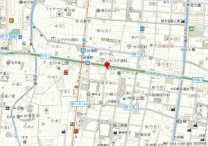 大阪市東成区東中本、マンションの地図画像です