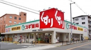 大阪市東成区東中本、マンションのドラッグストア画像です