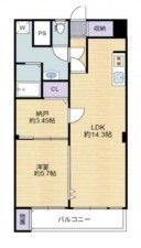 大阪市旭区新森、マンションの間取り画像です