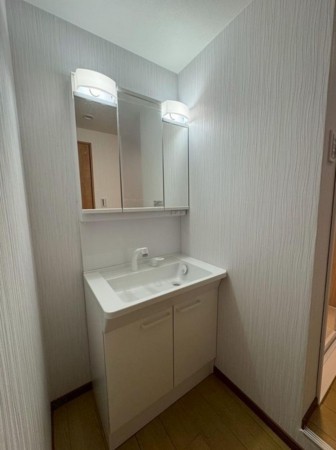 大阪市旭区新森、マンションの洗面画像です