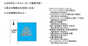 宮崎市希望ケ丘、土地の間取り画像です