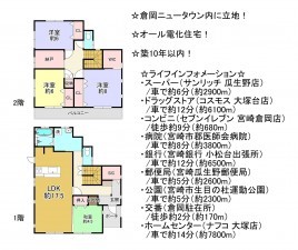 宮崎市糸原、中古一戸建ての間取り画像です