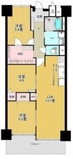 大阪市城東区鴫野西、マンションの間取り画像です