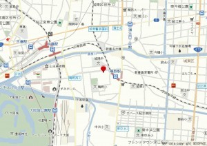 大阪市城東区鴫野西、マンションの地図画像です