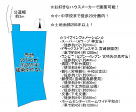 宮崎市下北方町、土地の間取り画像です