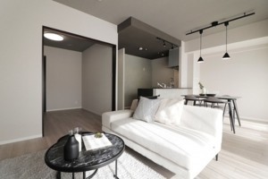 大阪市東成区中本、マンションの居間画像です