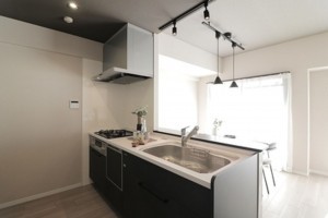 大阪市東成区中本、マンションのキッチン画像です