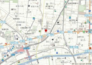 大阪市城東区野江、マンションの地図画像です
