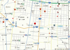 大阪市東成区神路、マンションの地図画像です
