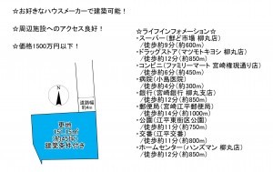 宮崎市北権現町、土地の間取り画像です