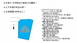 宮崎市花ヶ島町、土地の間取り画像です