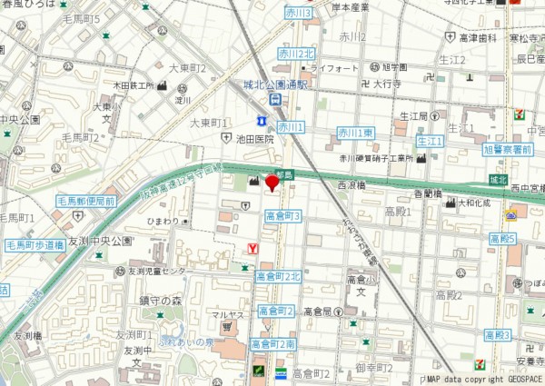 大阪市都島区友渕町、マンションの地図画像です