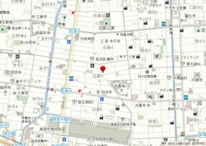 大阪市生野区田島、中古一戸建ての地図画像です
