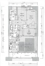 大阪市鶴見区放出東、マンションの間取り画像です