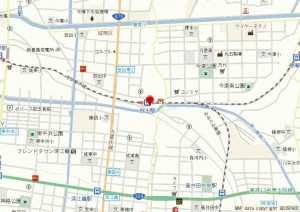 大阪市鶴見区放出東、マンションの地図画像です