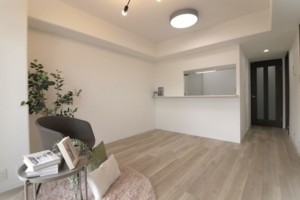 大阪市都島区内代町、マンションの居間画像です