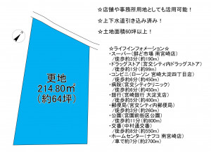 宮崎市大淀、土地の間取り画像です