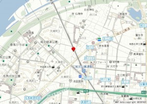 大阪市都島区大東町、中古一戸建ての地図画像です