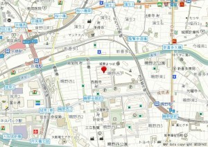 大阪市城東区鴫野西、マンションの地図画像です