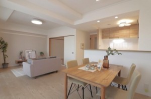 大阪市鶴見区鶴見、マンションの居間画像です