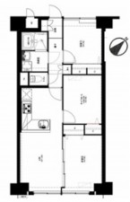 大阪市城東区成育、マンションの間取り画像です