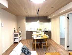 大阪市旭区高殿、マンションの居間画像です
