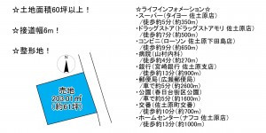宮崎市佐土原町下田島、土地の間取り画像です