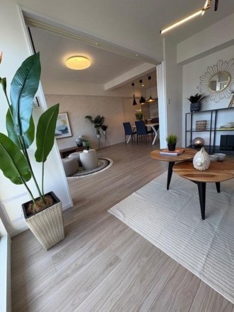 大阪市都島区東野田町、マンションの居間画像です