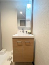 大阪市旭区高殿、マンションの洗面画像です